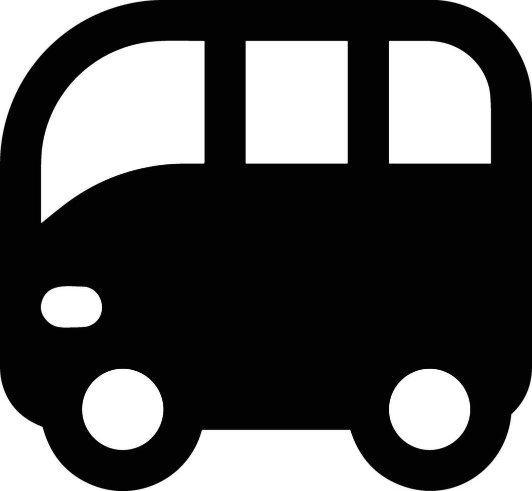 Bus transportation symbol icon vector image. Illustration of the silhouette bus transport public travel design image. EPS 10