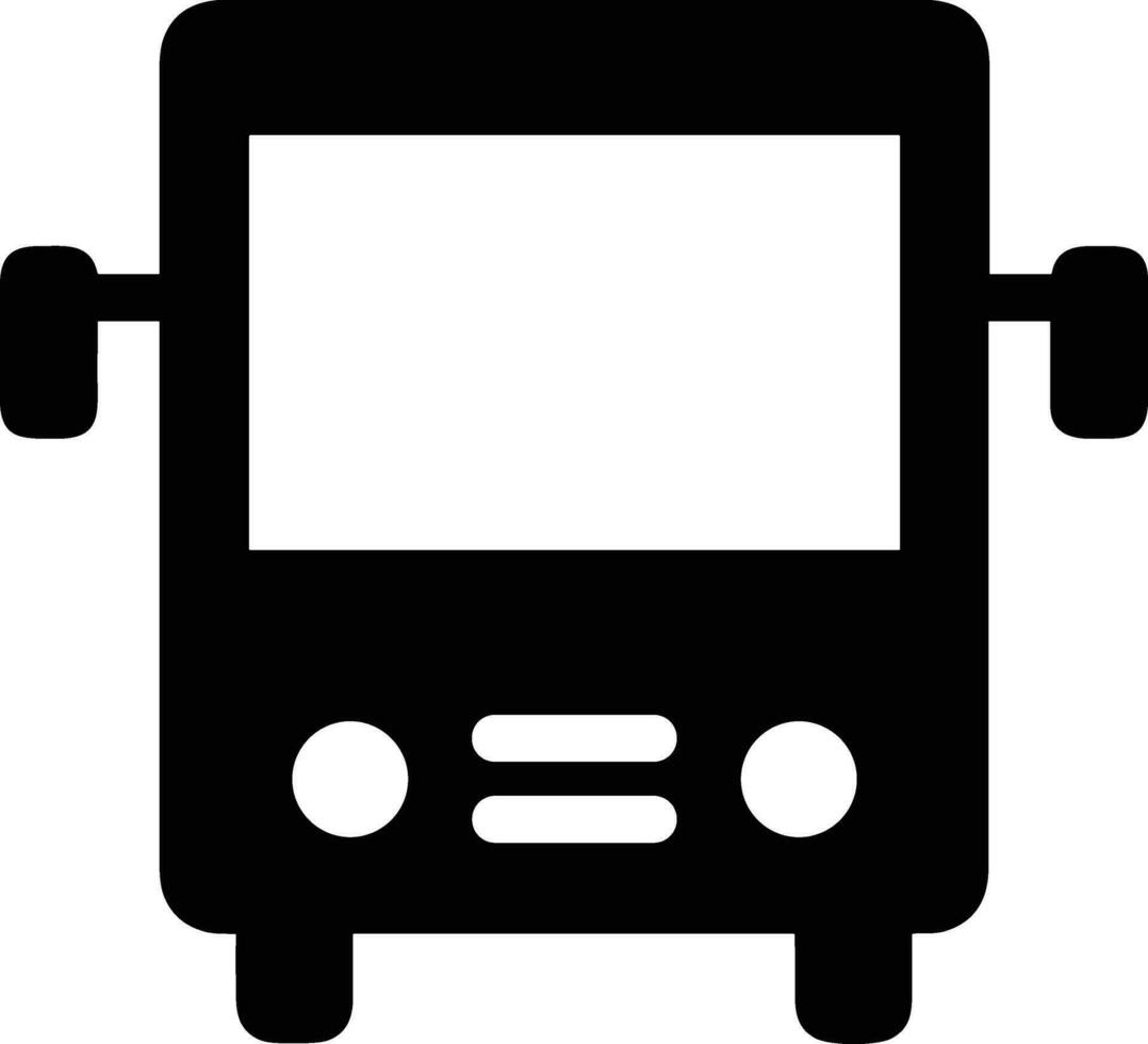 Bus transportation symbol icon vector image. Illustration of the silhouette bus transport public travel design image. EPS 10