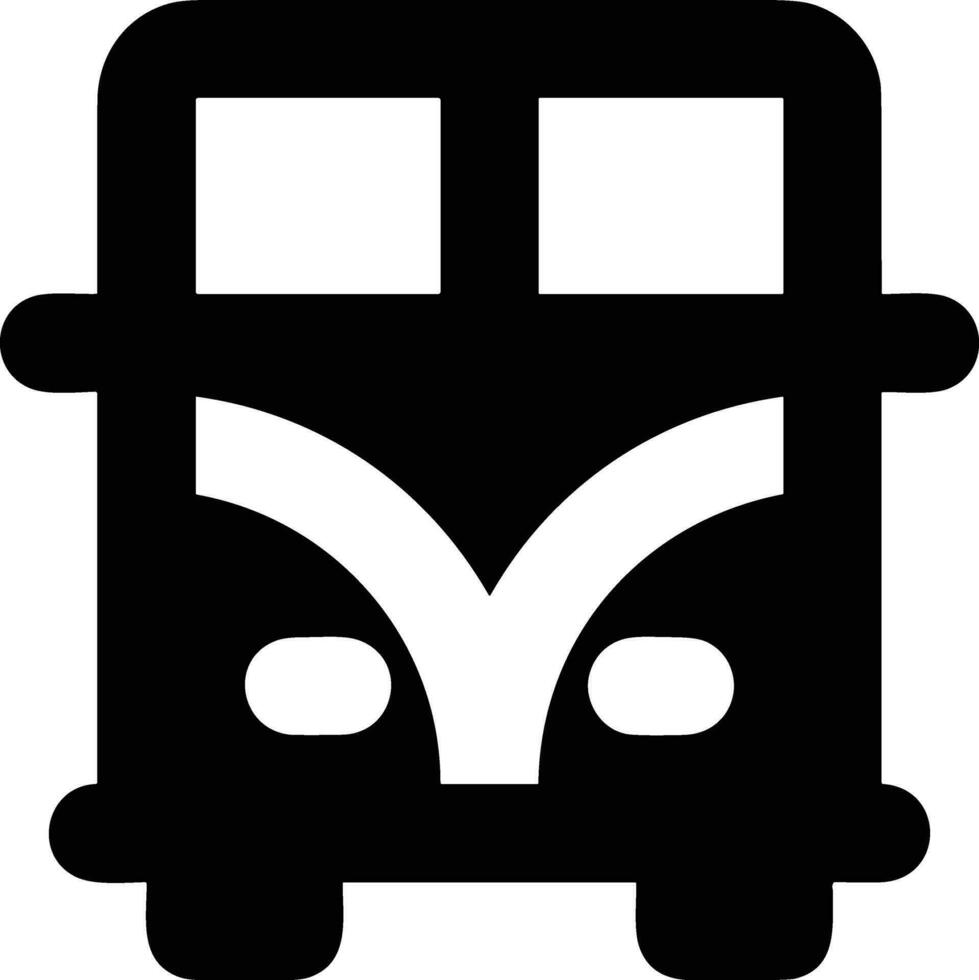 Bus transportation symbol icon vector image. Illustration of the silhouette bus transport public travel design image. EPS 10