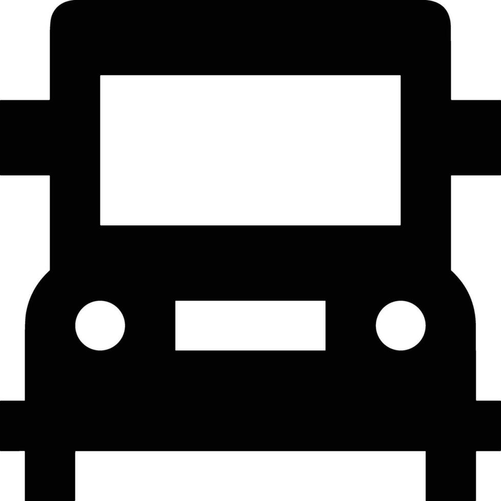 Bus transportation symbol icon vector image. Illustration of the silhouette bus transport public travel design image. EPS 10