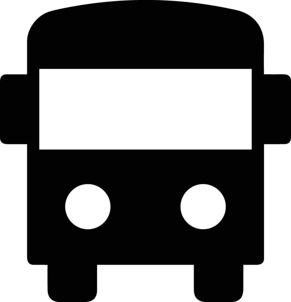 Bus transportation symbol icon vector image. Illustration of the silhouette bus transport public travel design image. EPS 10