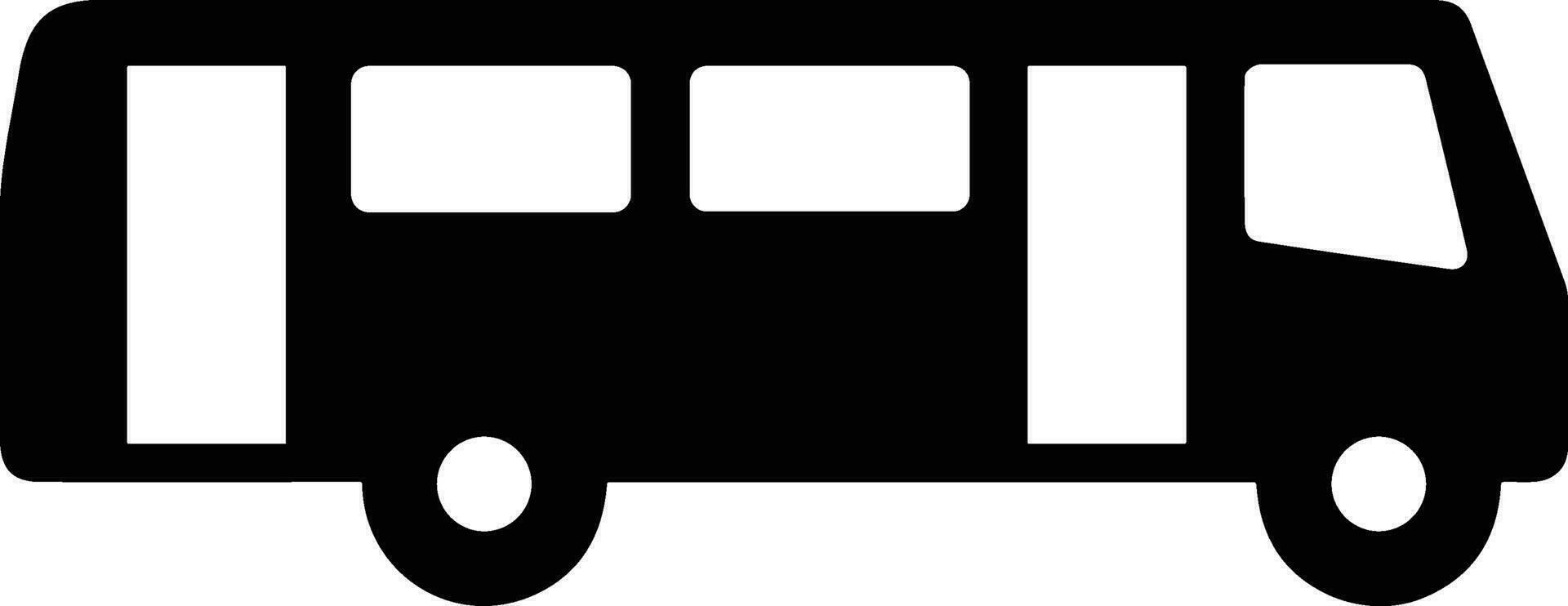 Bus transportation symbol icon vector image. Illustration of the silhouette bus transport public travel design image. EPS 10
