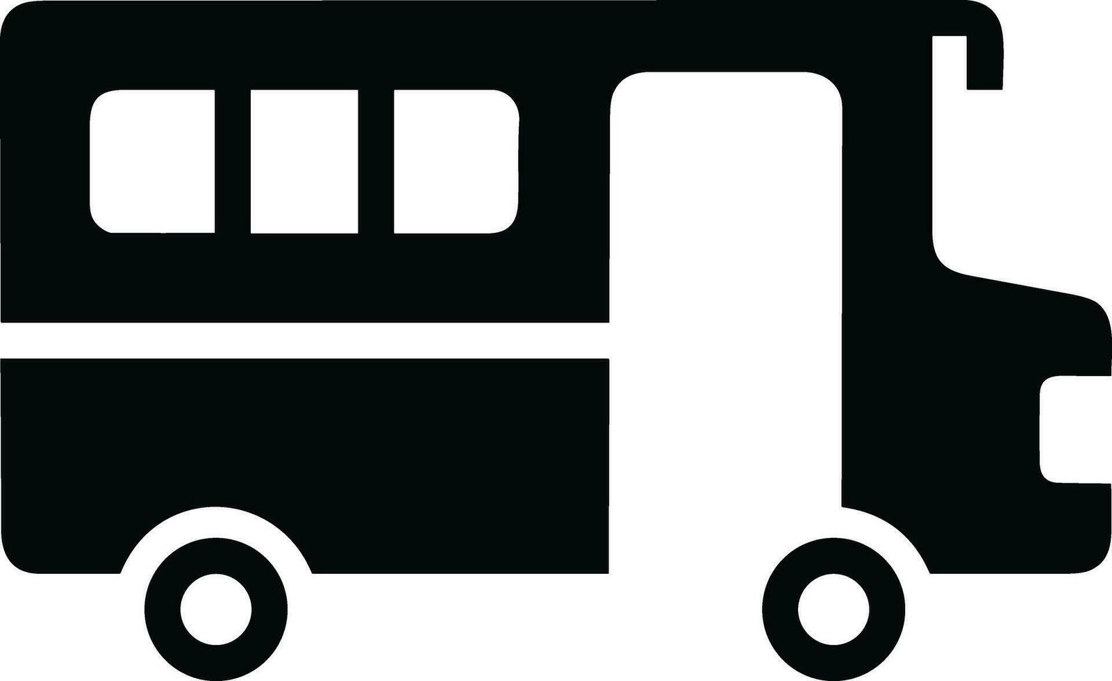 Bus transportation symbol icon vector image. Illustration of the silhouette bus transport public travel design image. EPS 10