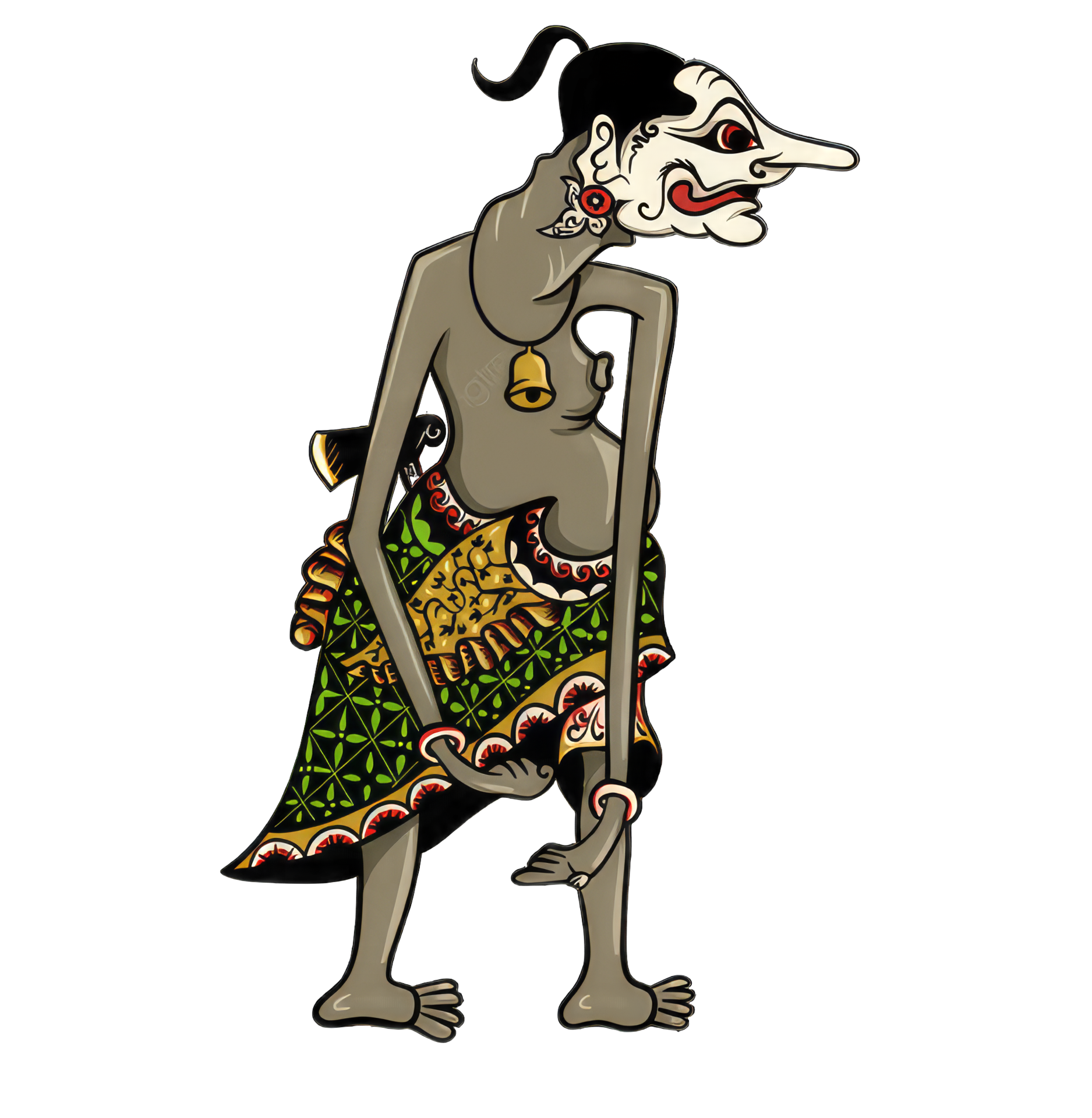 Vector illustration, modification of wayang kulit purwa, character of