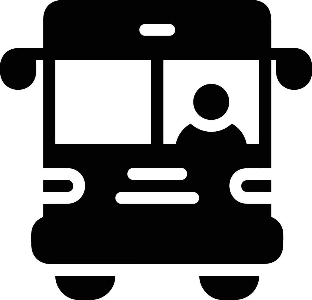 Bus transportation symbol icon vector image. Illustration of the silhouette bus transport public travel design image. EPS 10