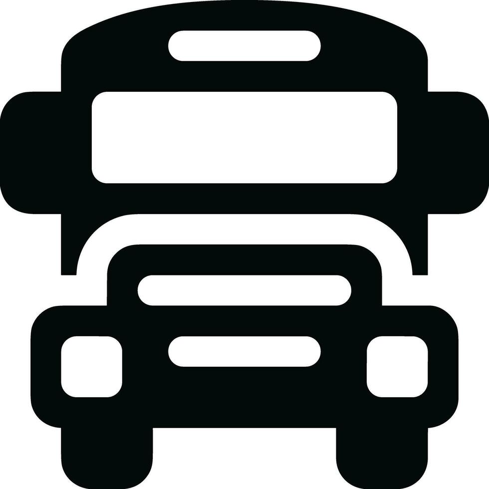 Bus transportation symbol icon vector image. Illustration of the silhouette bus transport public travel design image. EPS 10