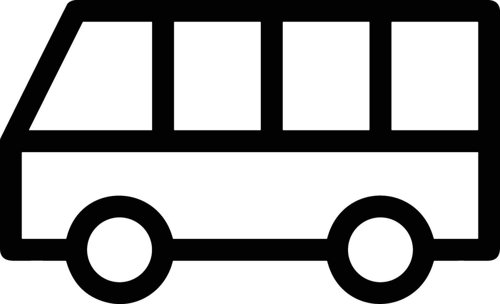 Bus transportation symbol icon vector image. Illustration of the silhouette bus transport public travel design image. EPS 10