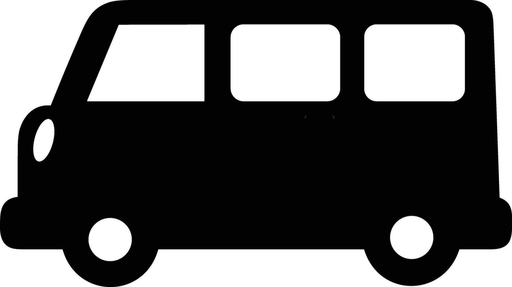 Bus transportation symbol icon vector image. Illustration of the silhouette bus transport public travel design image. EPS 10