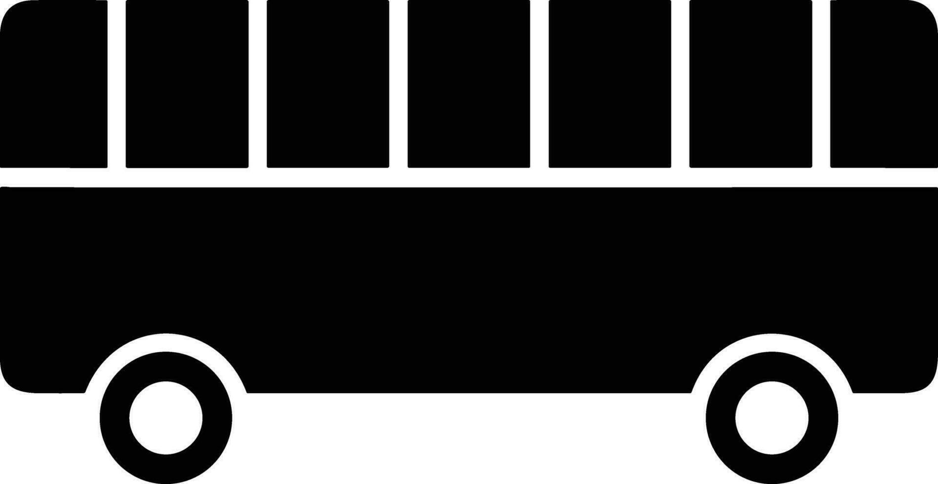 Bus transportation symbol icon vector image. Illustration of the silhouette bus transport public travel design image. EPS 10