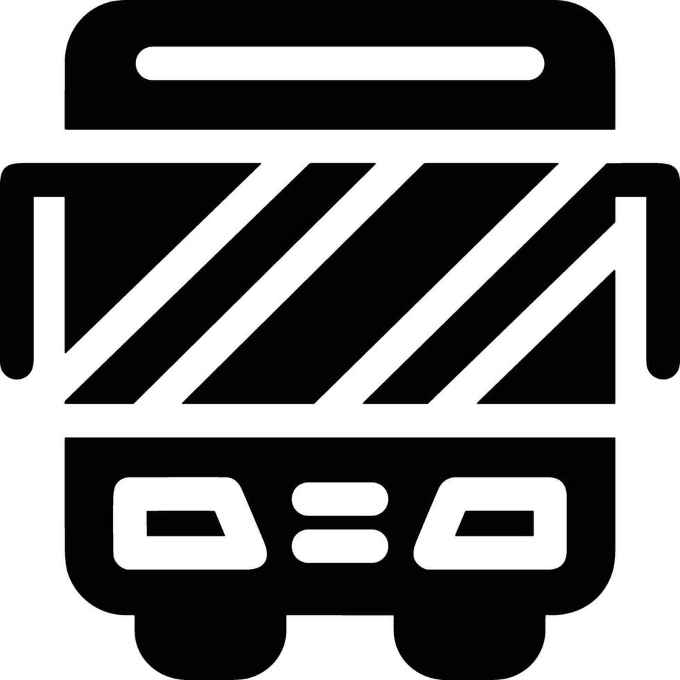 Bus transportation symbol icon vector image. Illustration of the silhouette bus transport public travel design image. EPS 10