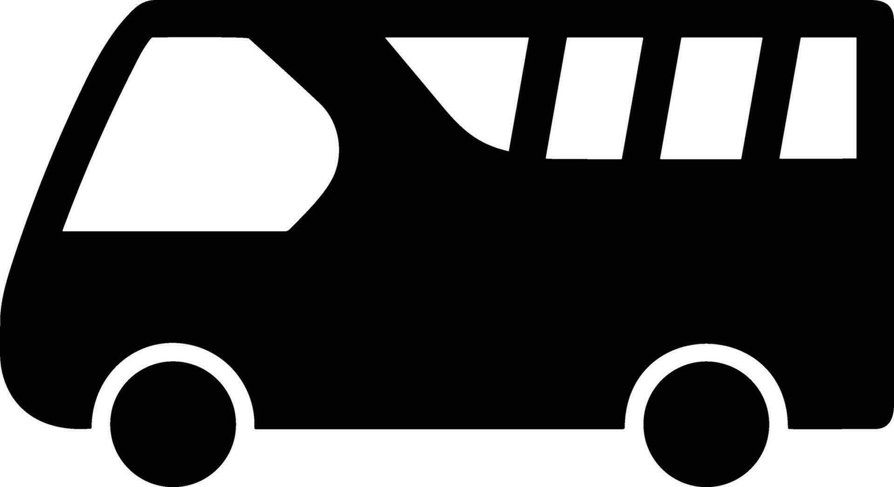 Bus transportation symbol icon vector image. Illustration of the silhouette bus transport public travel design image. EPS 10