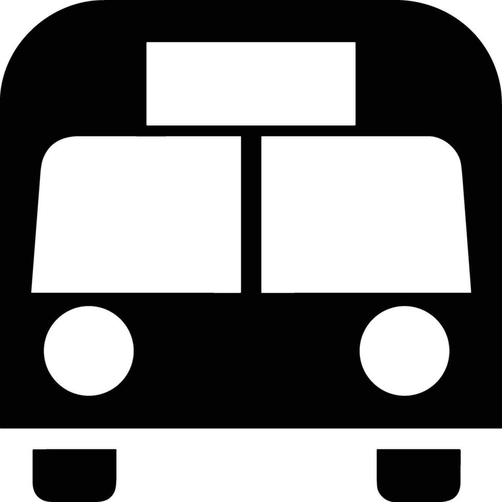 Bus transportation symbol icon vector image. Illustration of the silhouette bus transport public travel design image. EPS 10