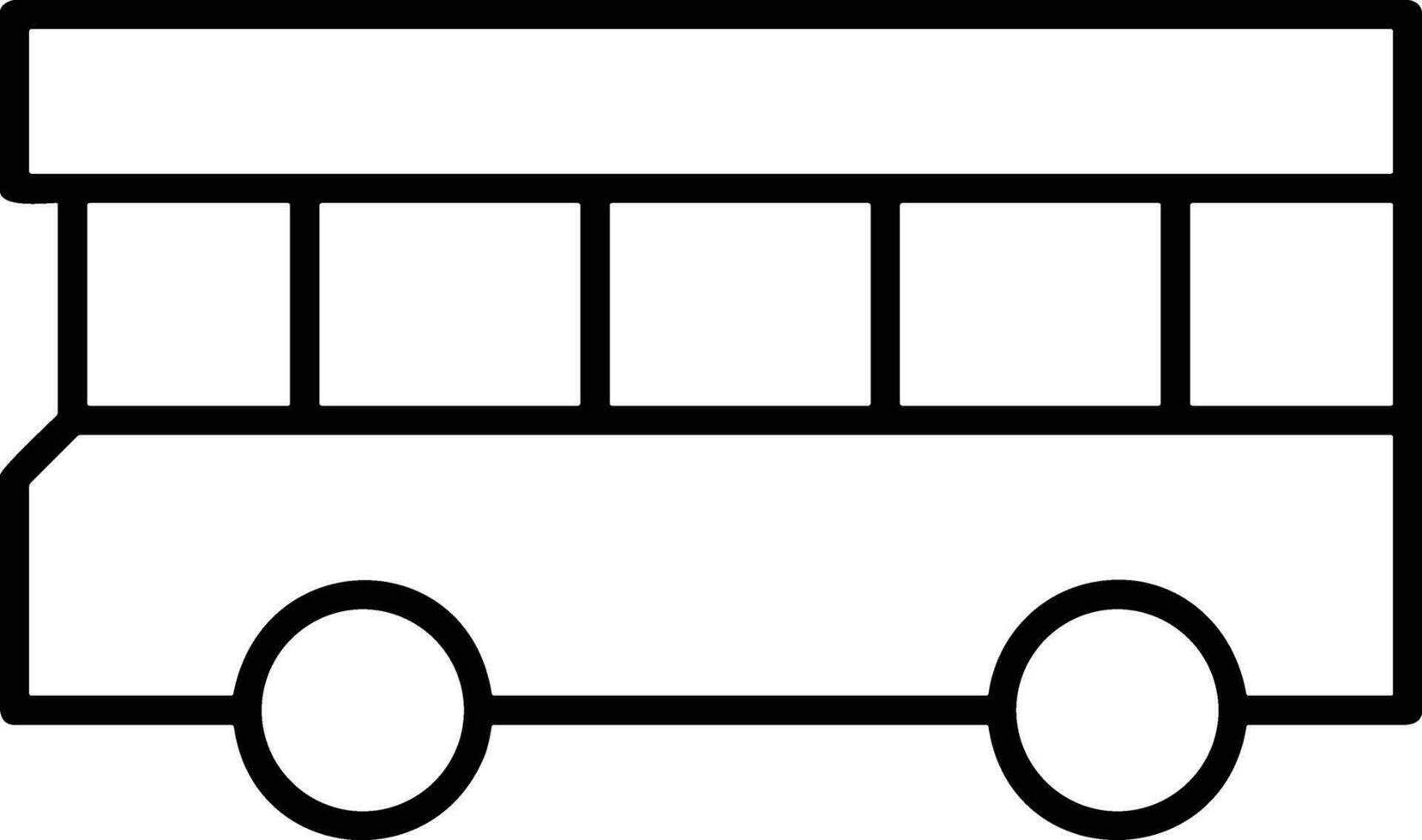 Bus transportation symbol icon vector image. Illustration of the silhouette bus transport public travel design image. EPS 10