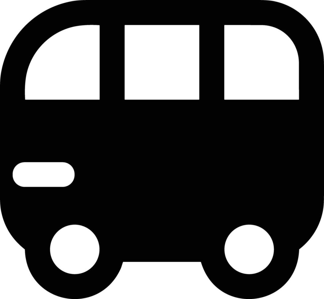 Bus transportation symbol icon vector image. Illustration of the silhouette bus transport public travel design image. EPS 10