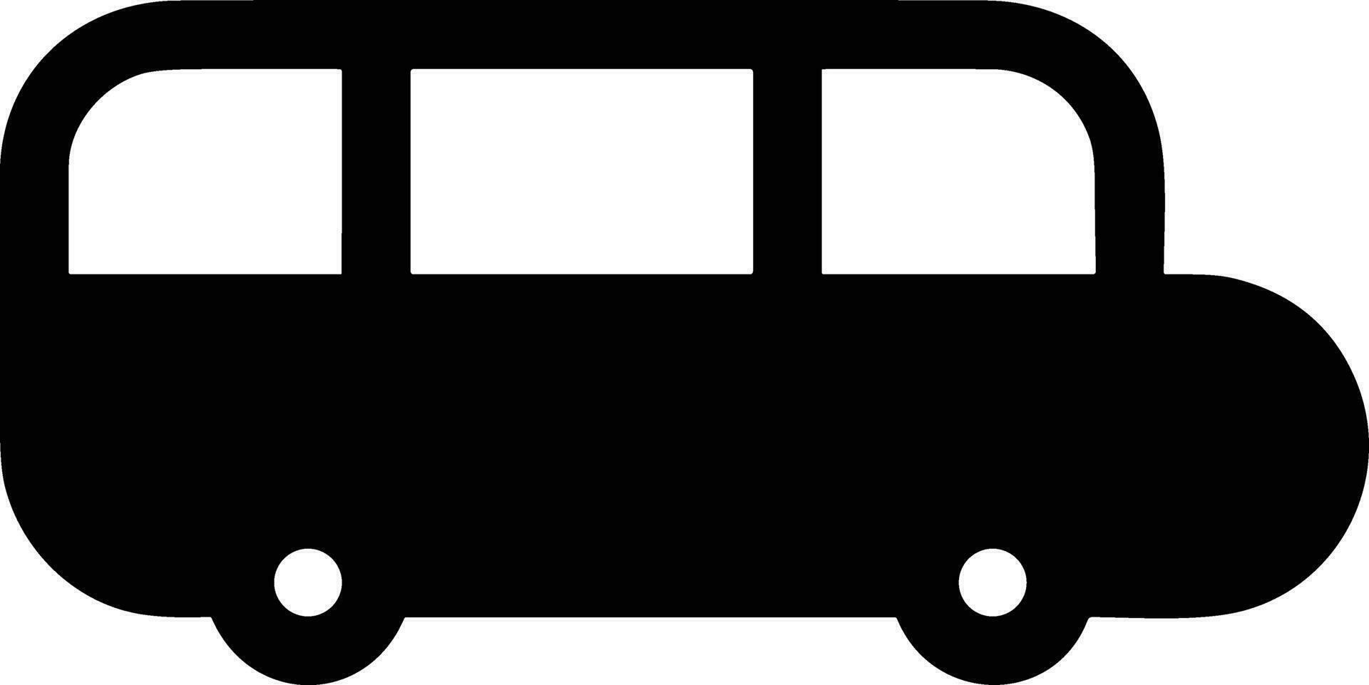 Bus transportation symbol icon vector image. Illustration of the silhouette bus transport public travel design image. EPS 10