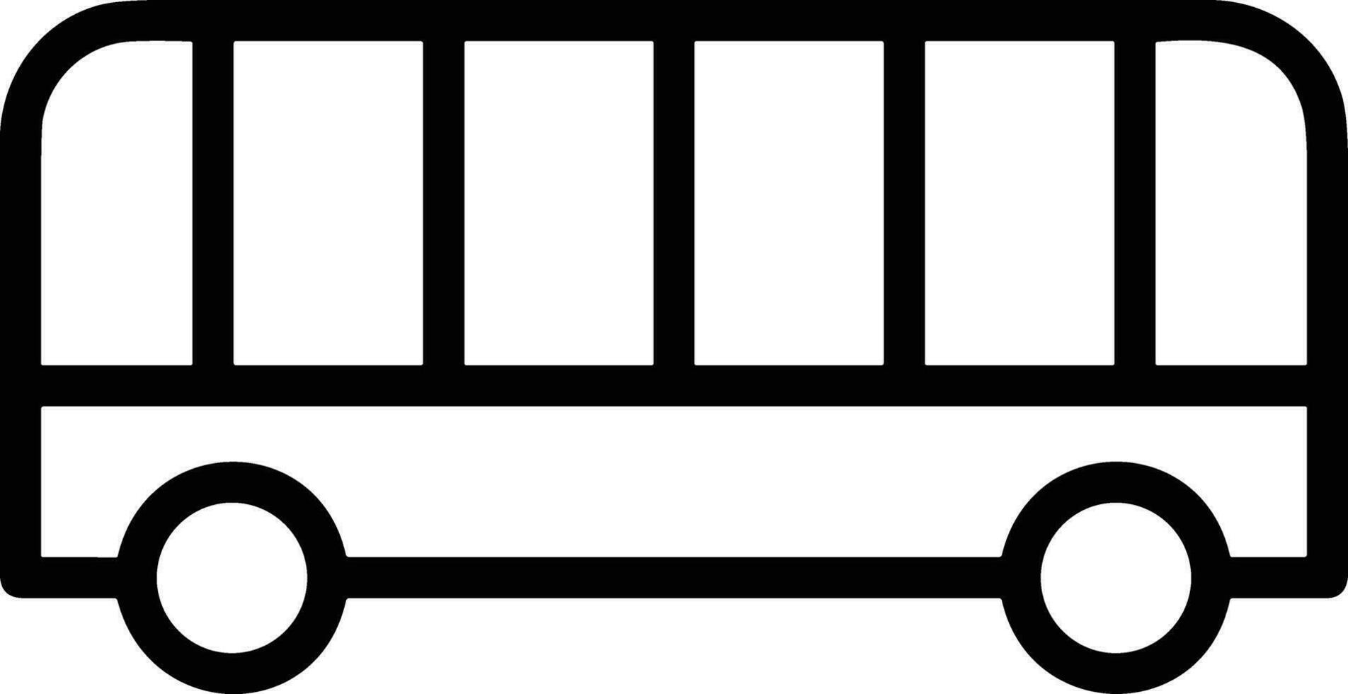 Bus transportation symbol icon vector image. Illustration of the silhouette bus transport public travel design image. EPS 10