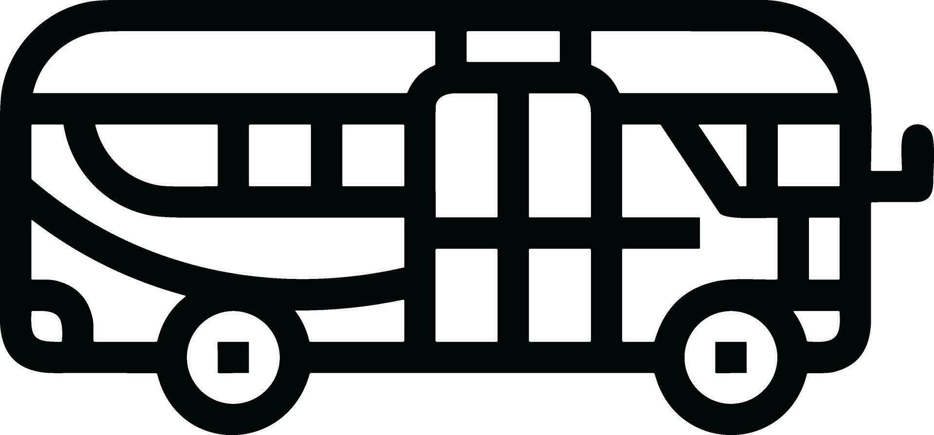 Bus transportation symbol icon vector image. Illustration of the silhouette bus transport public travel design image. EPS 10