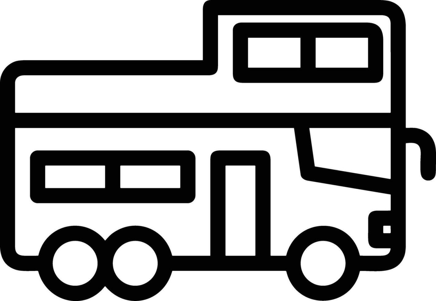 Bus transportation symbol icon vector image. Illustration of the silhouette bus transport public travel design image. EPS 10