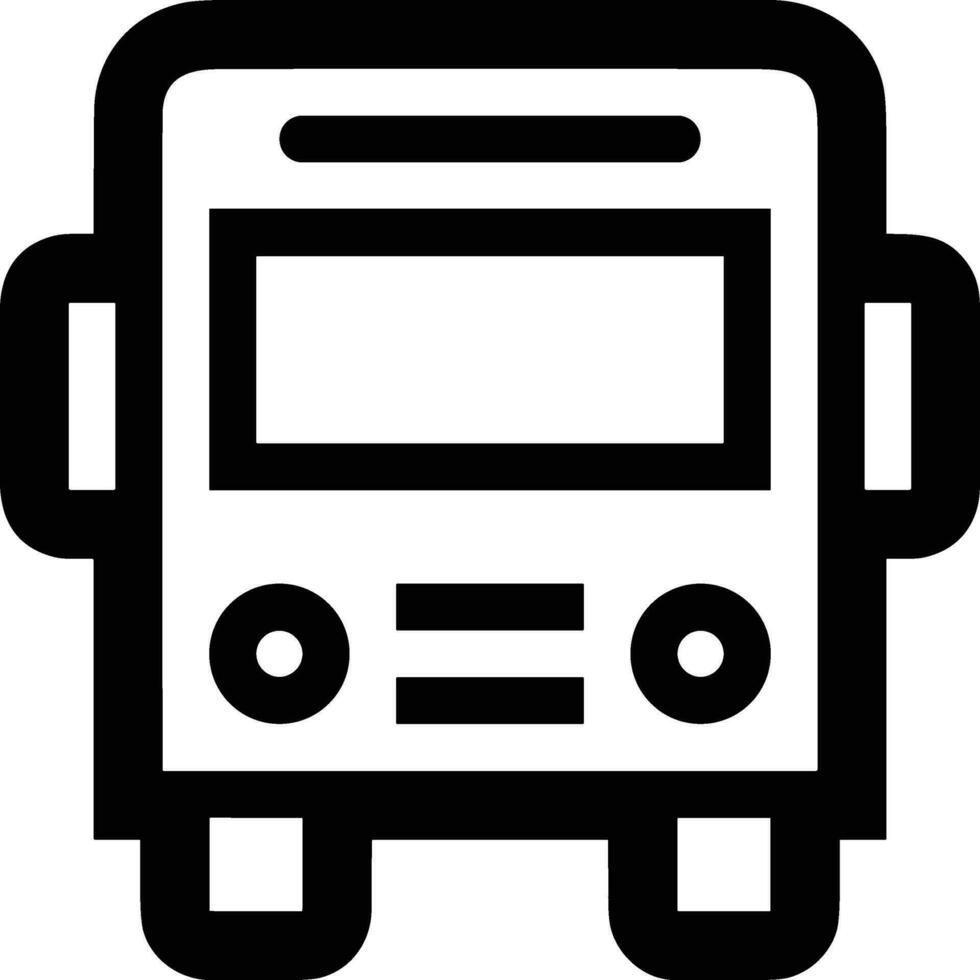 Bus transportation symbol icon vector image. Illustration of the silhouette bus transport public travel design image. EPS 10