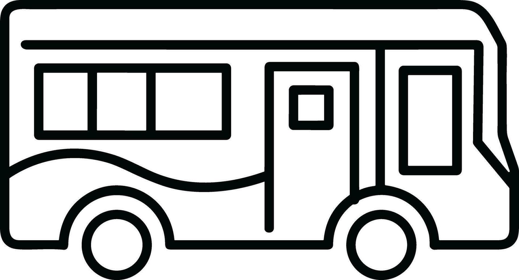 Bus transportation symbol icon vector image. Illustration of the silhouette bus transport public travel design image. EPS 10