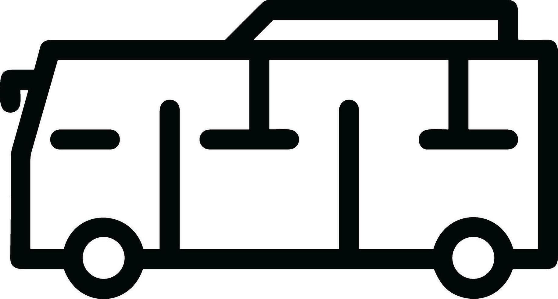 Bus transportation symbol icon vector image. Illustration of the silhouette bus transport public travel design image. EPS 10