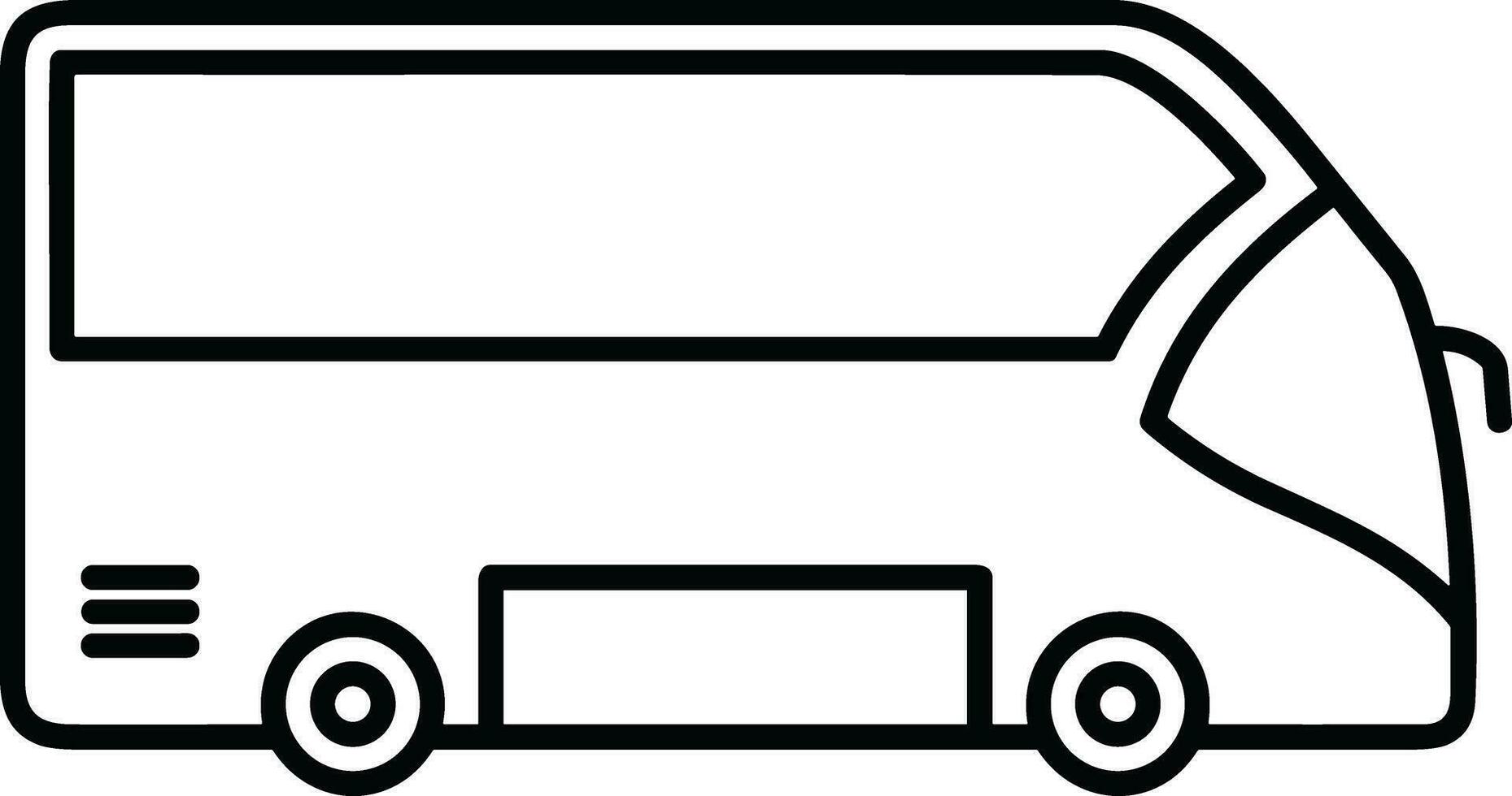 Bus transportation symbol icon vector image. Illustration of the silhouette bus transport public travel design image. EPS 10