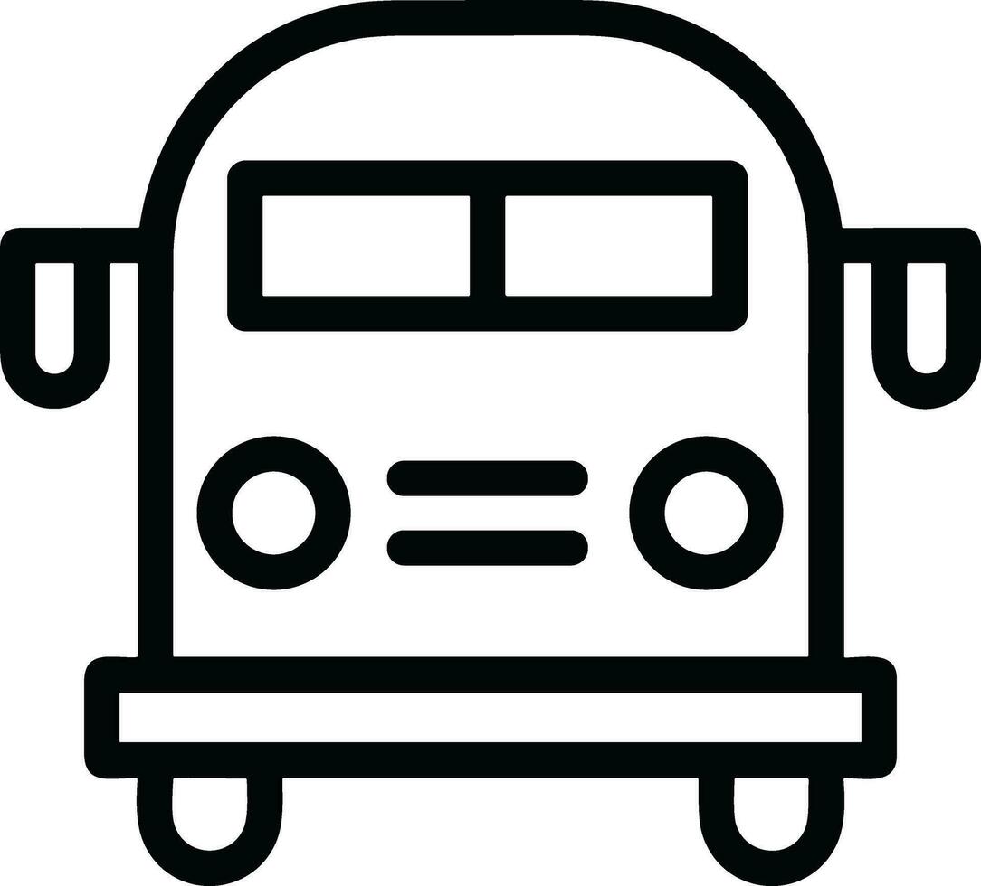 Bus transportation symbol icon vector image. Illustration of the silhouette bus transport public travel design image. EPS 10