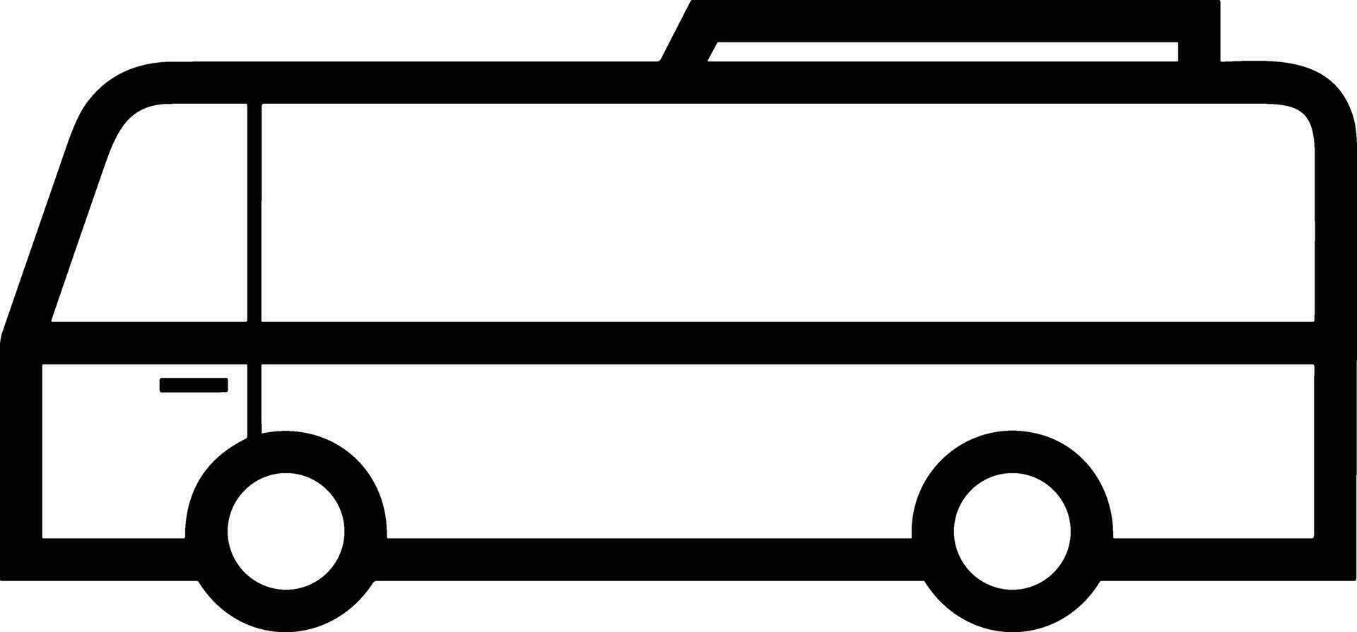 Bus transportation symbol icon vector image. Illustration of the silhouette bus transport public travel design image. EPS 10