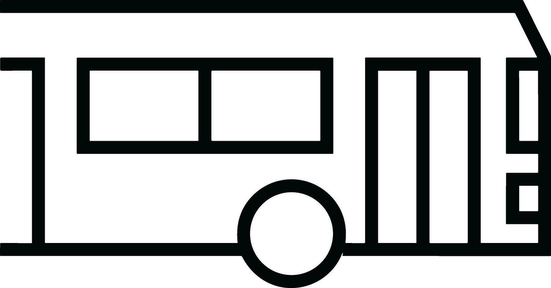 Bus transportation symbol icon vector image. Illustration of the silhouette bus transport public travel design image. EPS 10
