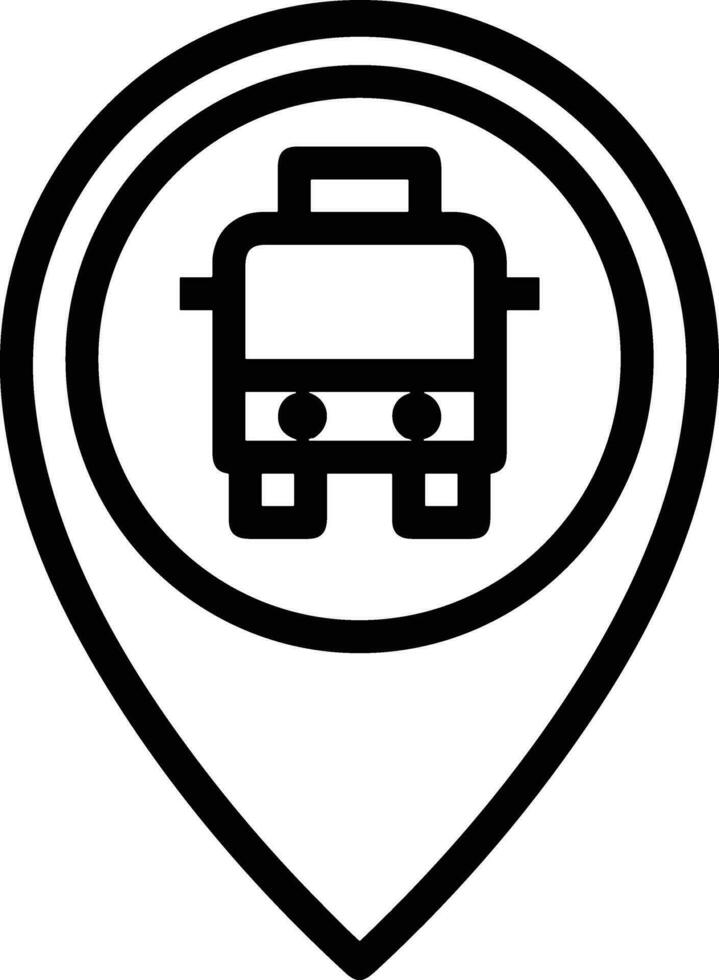 Bus transportation symbol icon vector image. Illustration of the silhouette bus transport public travel design image. EPS 10