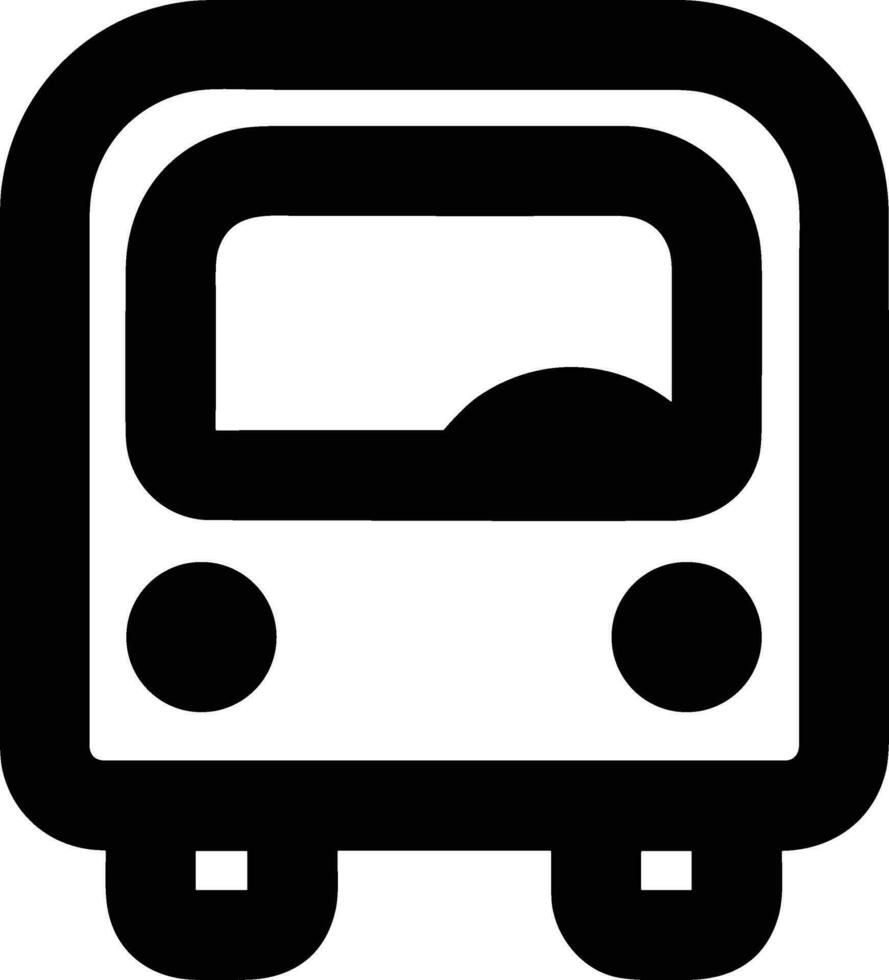 Bus transportation symbol icon vector image. Illustration of the silhouette bus transport public travel design image. EPS 10