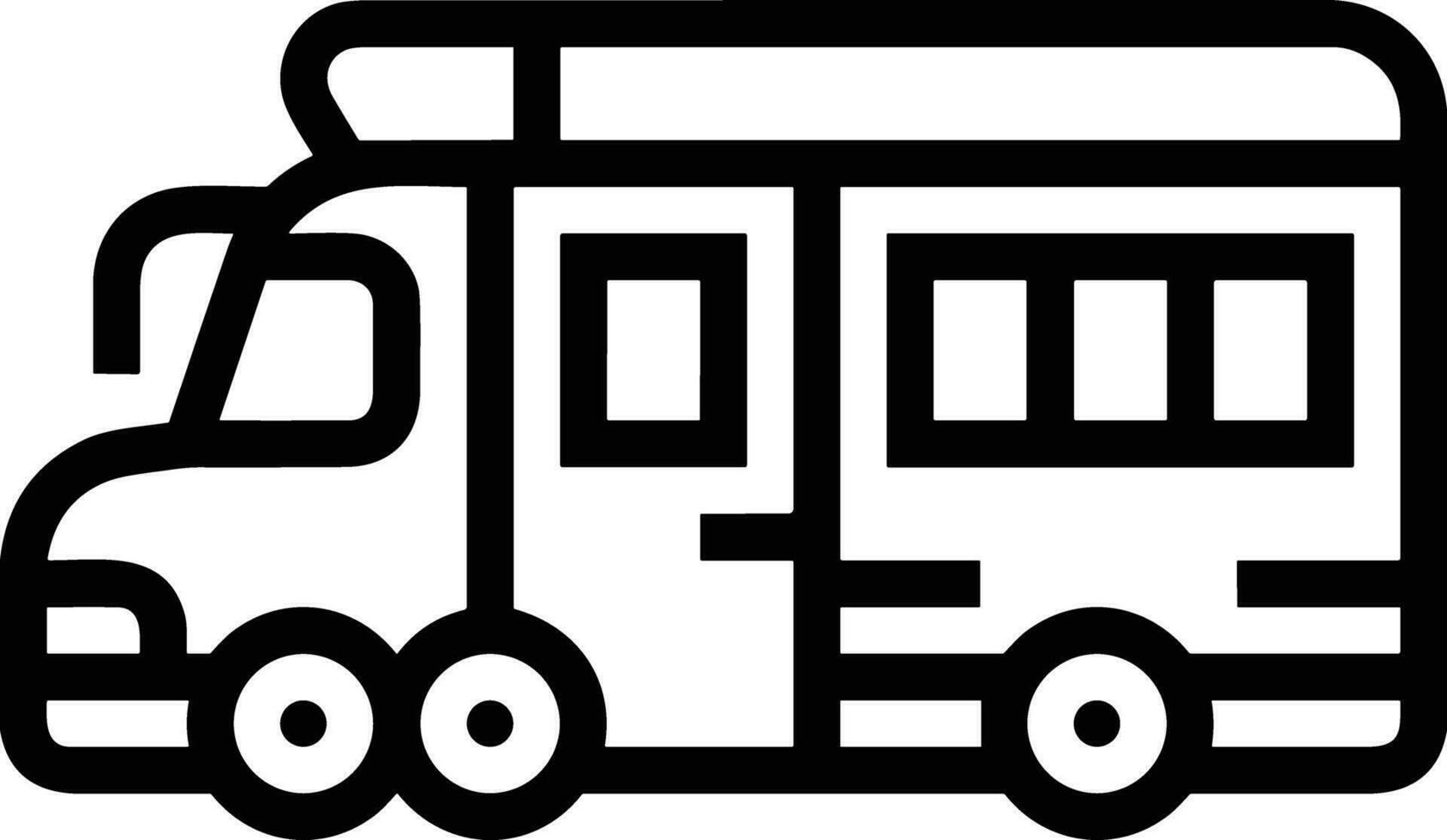 Bus transportation symbol icon vector image. Illustration of the silhouette bus transport public travel design image. EPS 10