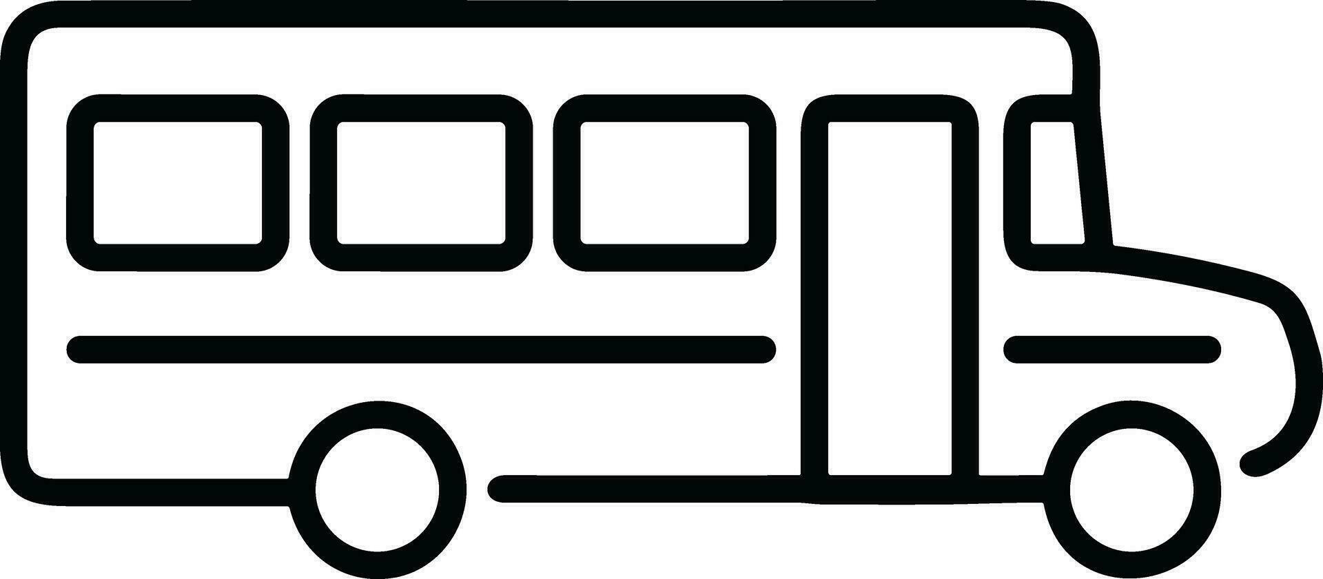 Bus transportation symbol icon vector image. Illustration of the silhouette bus transport public travel design image. EPS 10
