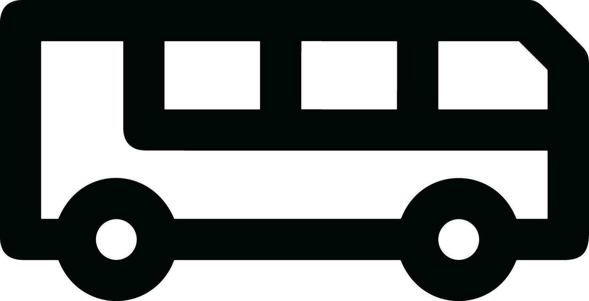 Bus transportation symbol icon vector image. Illustration of the silhouette bus transport public travel design image. EPS 10