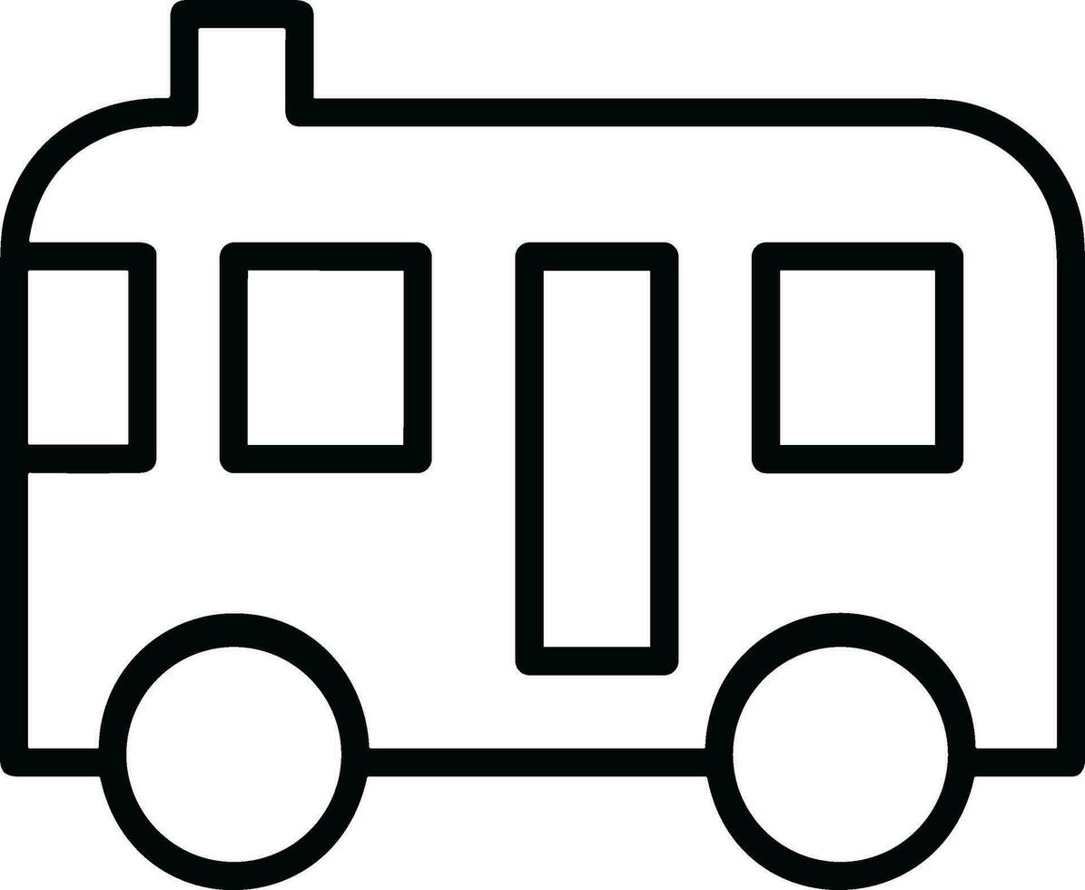 Bus transportation symbol icon vector image. Illustration of the silhouette bus transport public travel design image. EPS 10