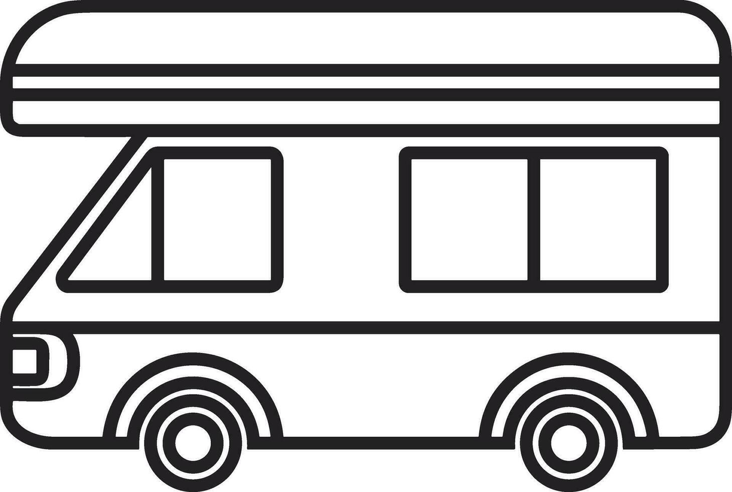 Bus transportation symbol icon vector image. Illustration of the silhouette bus transport public travel design image. EPS 10