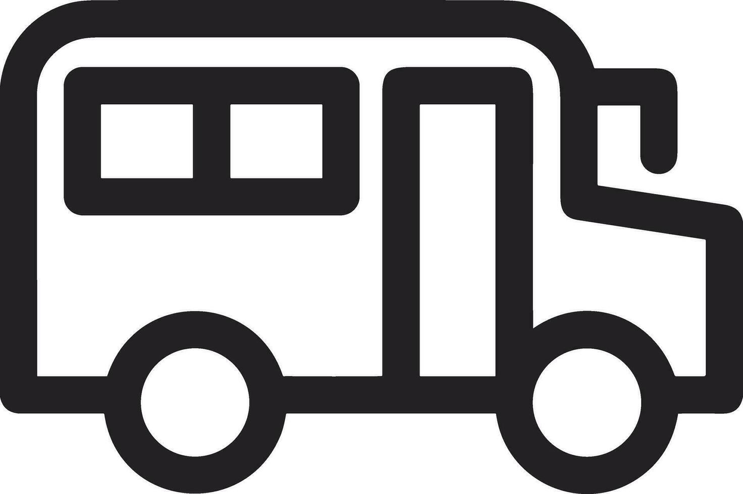 Bus transportation symbol icon vector image. Illustration of the silhouette bus transport public travel design image. EPS 10