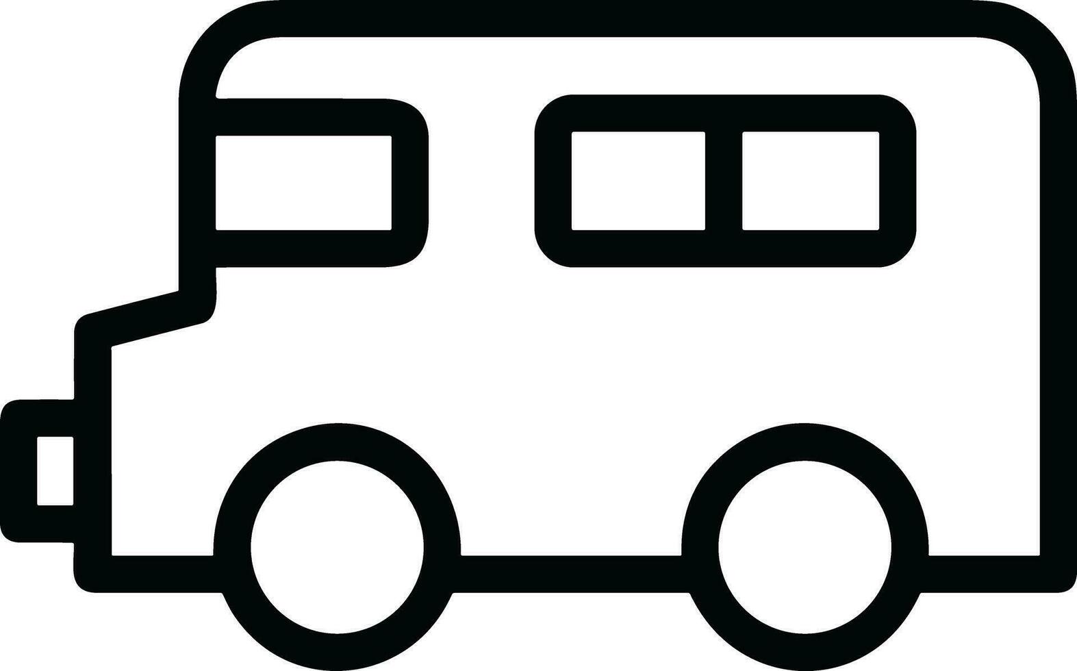 Bus transportation symbol icon vector image. Illustration of the silhouette bus transport public travel design image. EPS 10