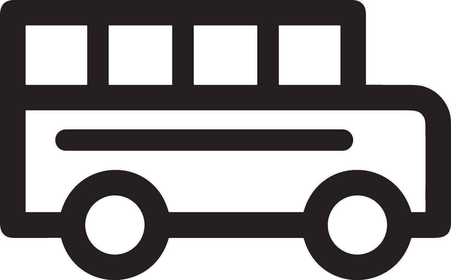 Bus transportation symbol icon vector image. Illustration of the silhouette bus transport public travel design image. EPS 10