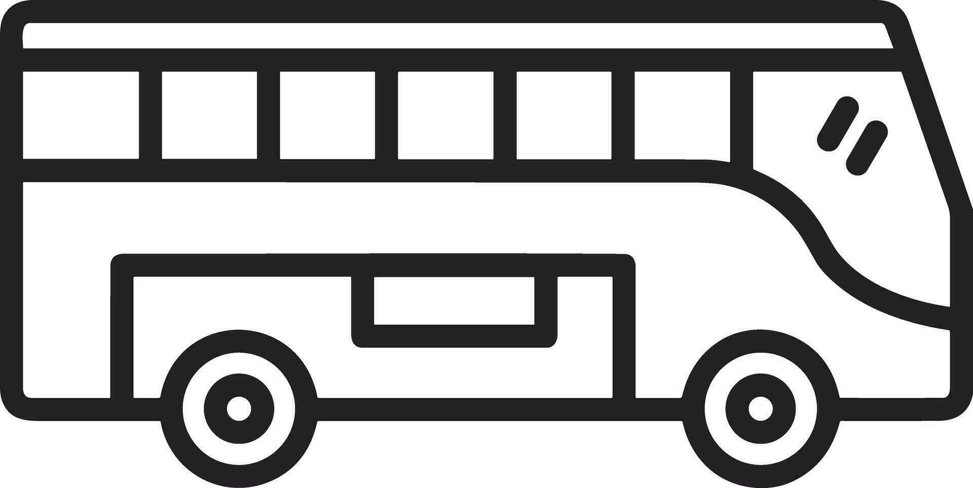 Bus transportation symbol icon vector image. Illustration of the silhouette bus transport public travel design image. EPS 10