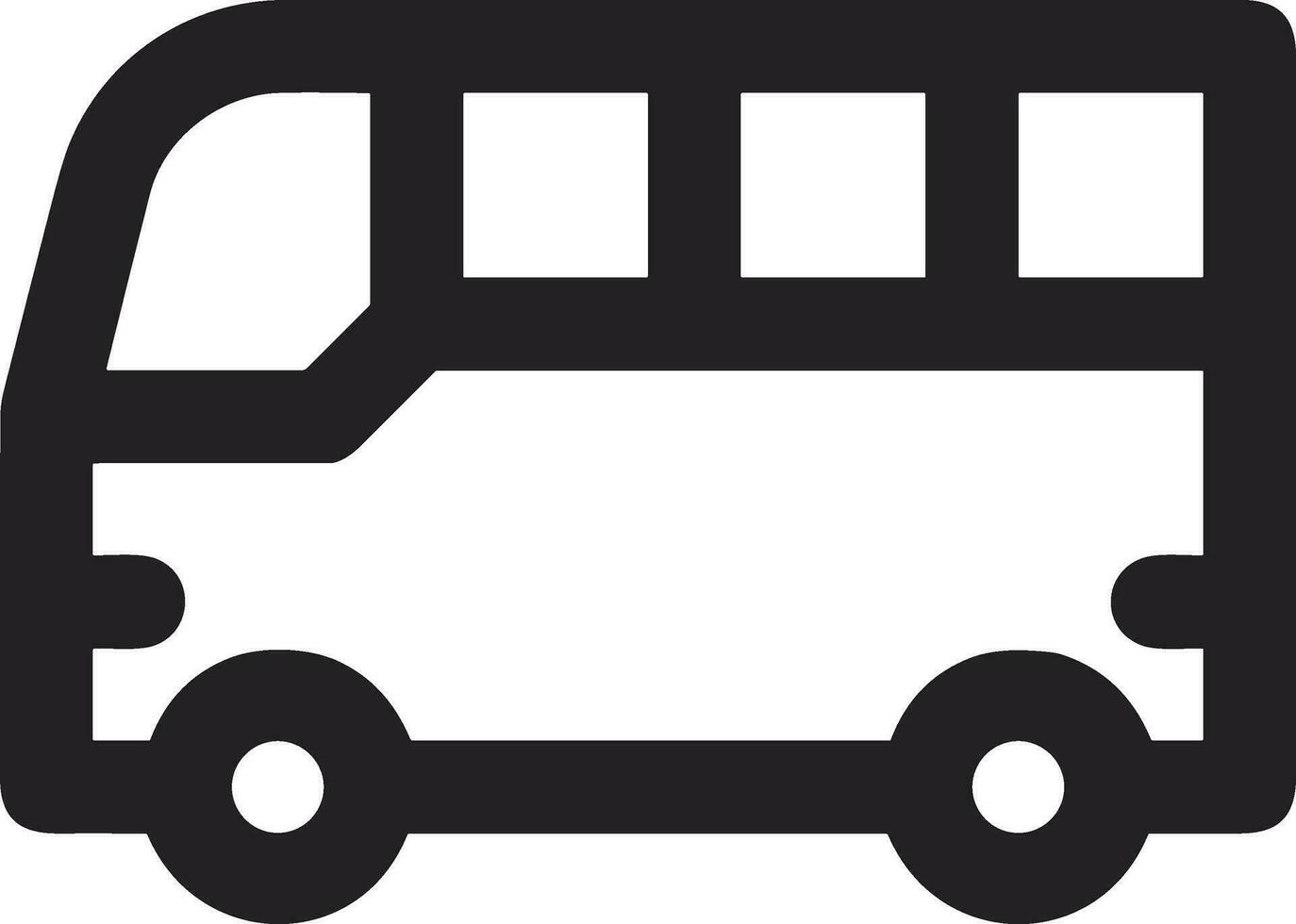 Bus transportation symbol icon vector image. Illustration of the silhouette bus transport public travel design image. EPS 10