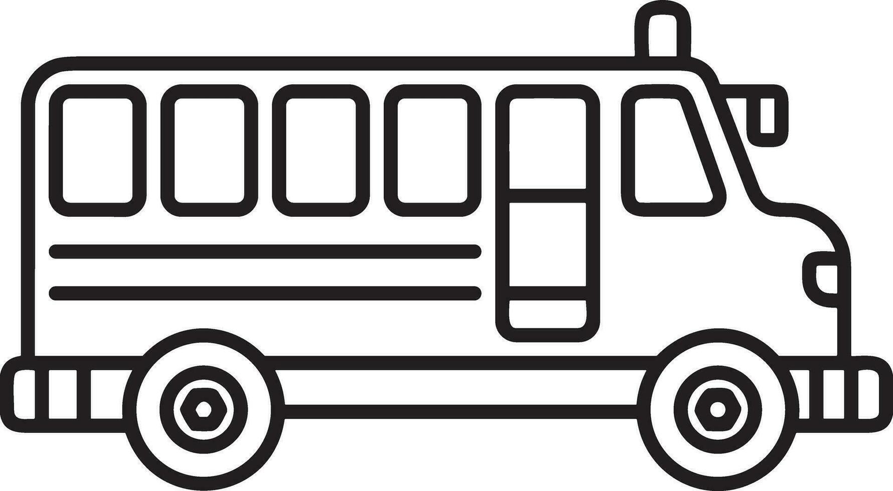 Bus transportation symbol icon vector image. Illustration of the silhouette bus transport public travel design image. EPS 10