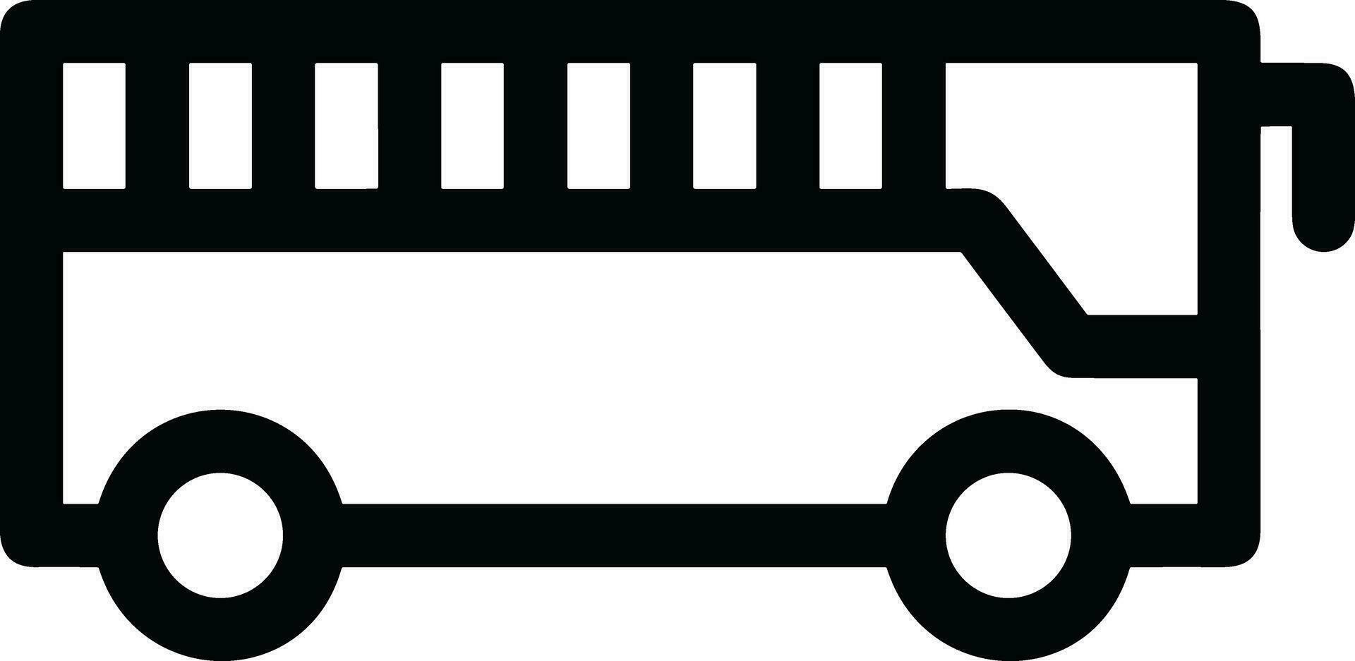 Bus transportation symbol icon vector image. Illustration of the silhouette bus transport public travel design image. EPS 10