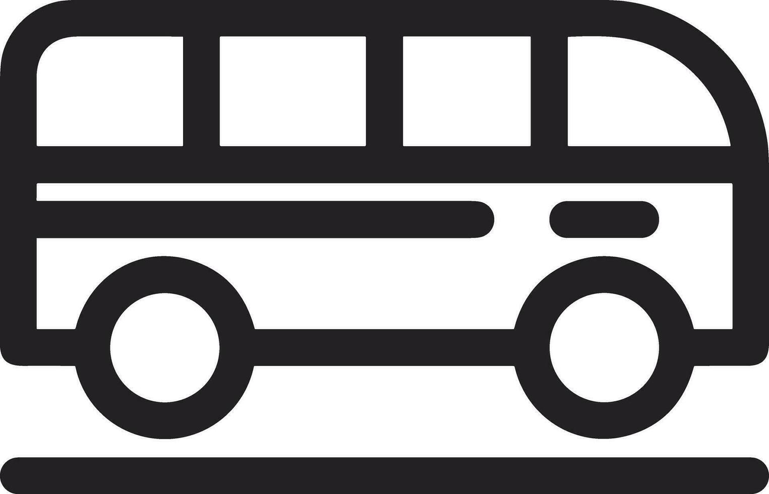 Bus transportation symbol icon vector image. Illustration of the silhouette bus transport public travel design image. EPS 10