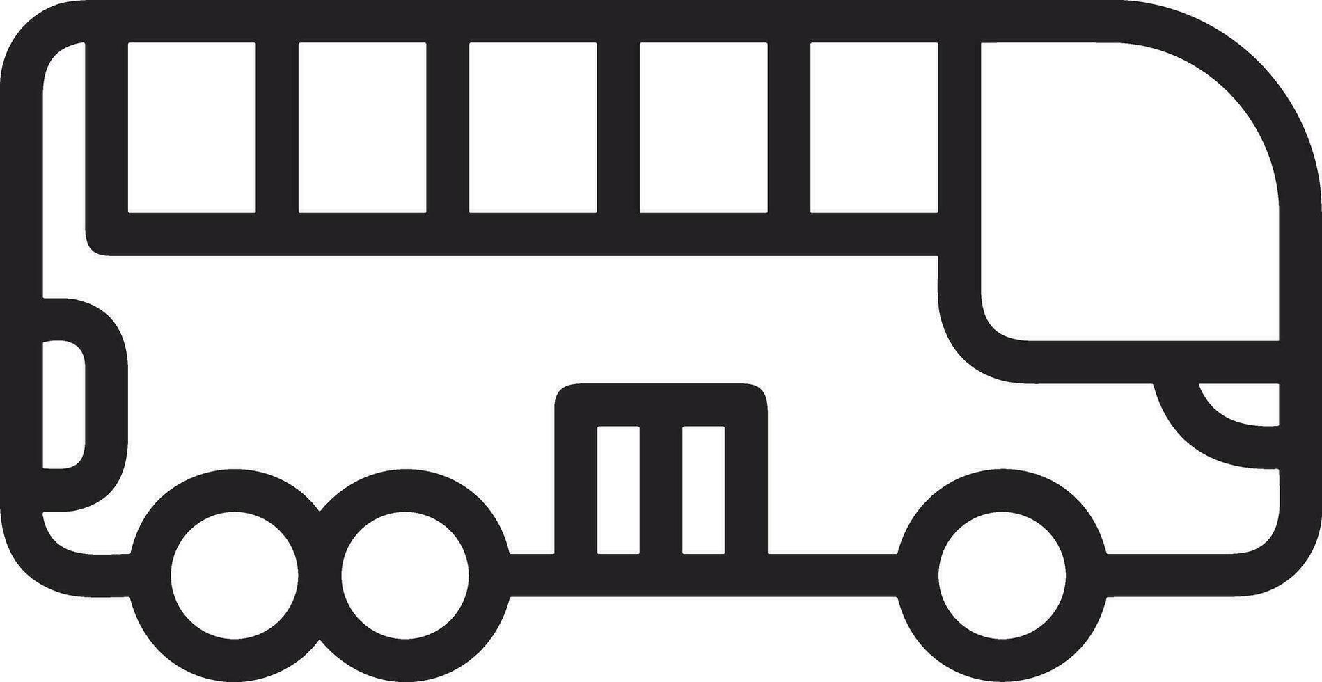 Bus transportation symbol icon vector image. Illustration of the silhouette bus transport public travel design image. EPS 10