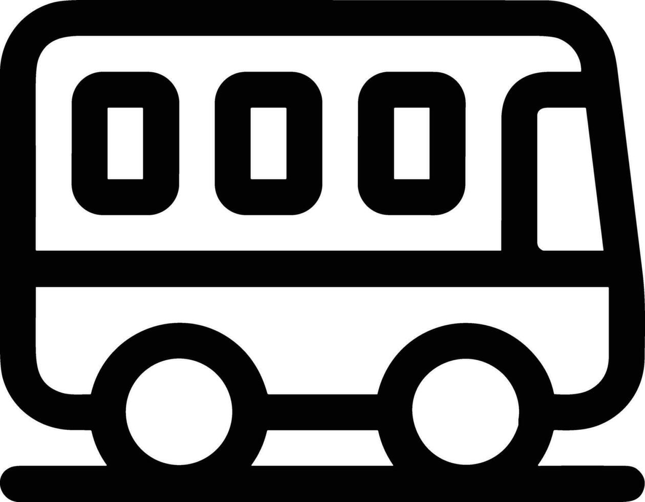 Bus transportation symbol icon vector image. Illustration of the silhouette bus transport public travel design image. EPS 10