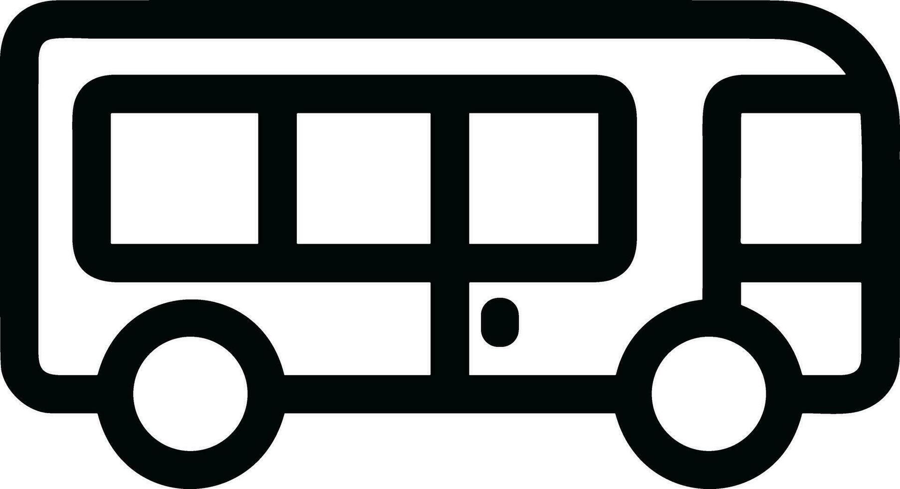 Bus transportation symbol icon vector image. Illustration of the silhouette bus transport public travel design image. EPS 10