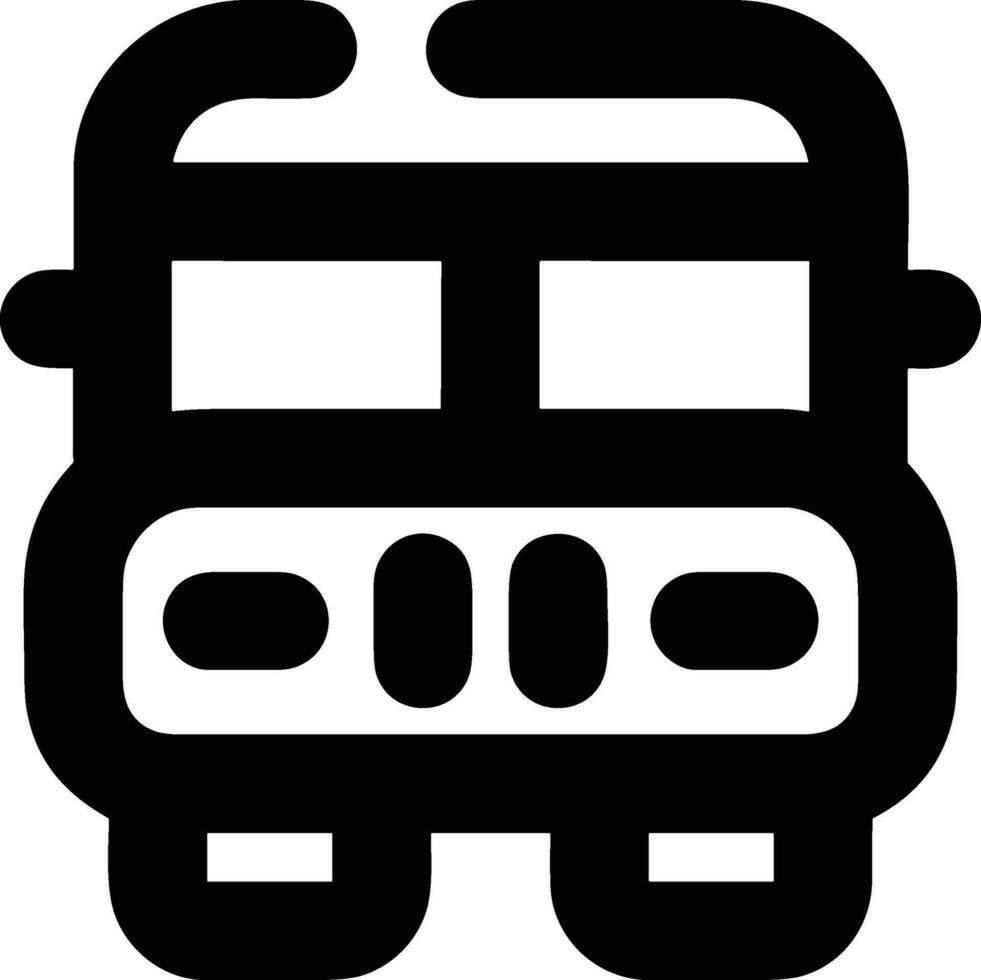 Bus transportation symbol icon vector image. Illustration of the silhouette bus transport public travel design image. EPS 10