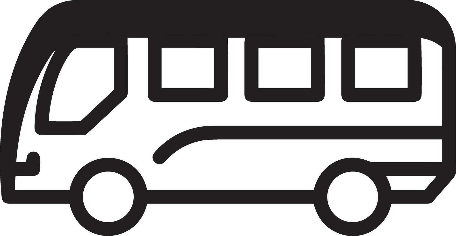 Bus transportation symbol icon vector image. Illustration of the silhouette bus transport public travel design image. EPS 10