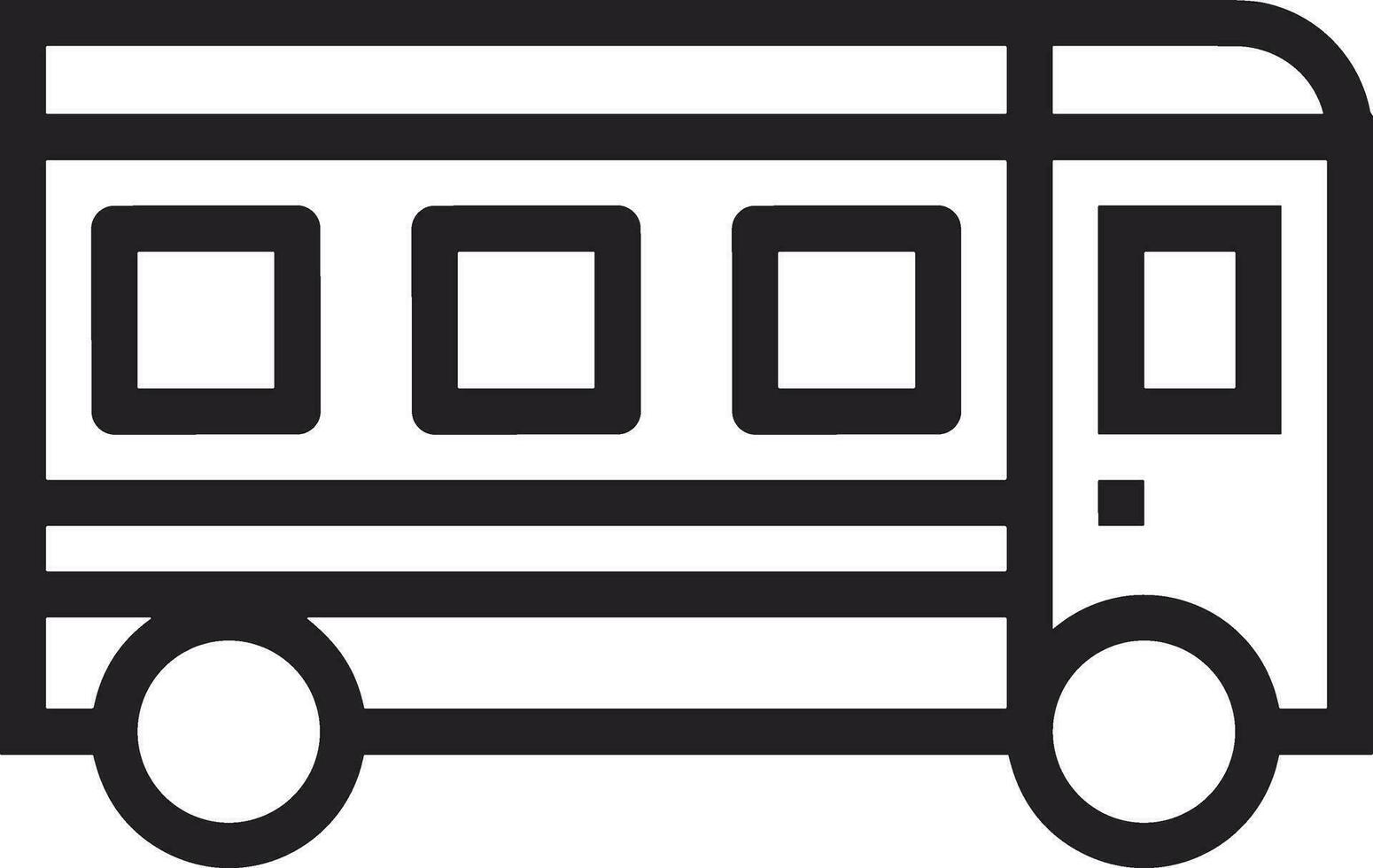 Bus transportation symbol icon vector image. Illustration of the silhouette bus transport public travel design image. EPS 10